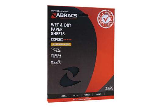 Abracs Wet & Dry Abrasive Sheets P400 25pc