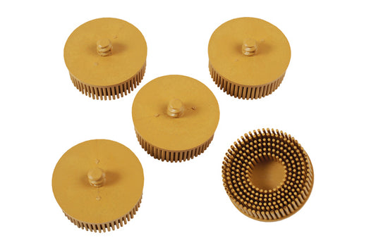 Abracs Quick Lock Bristle Brush 50mm x P80 Yellow 5pc