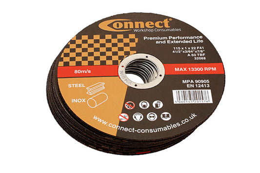 Extra Thin Cutting Discs 115mm x 1.0mm 10pc