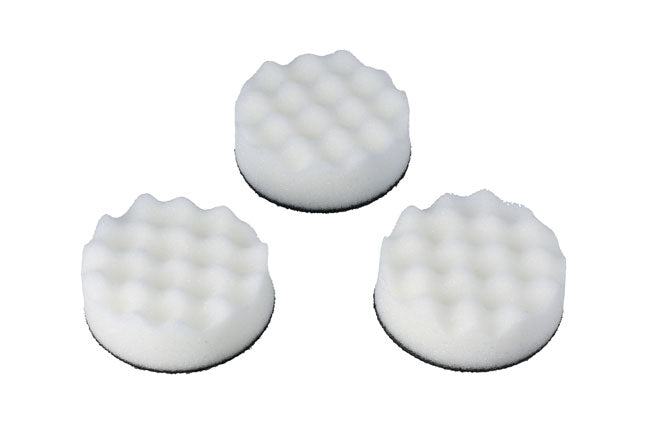 Cutting/Compounding Corrugated Velcro White Pad 3pc