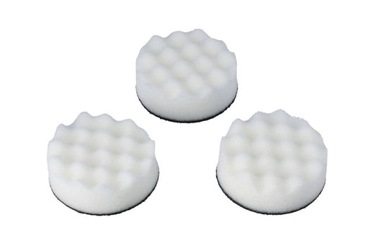 Cutting/Compounding Corrugated Velcro White Pad 3pc