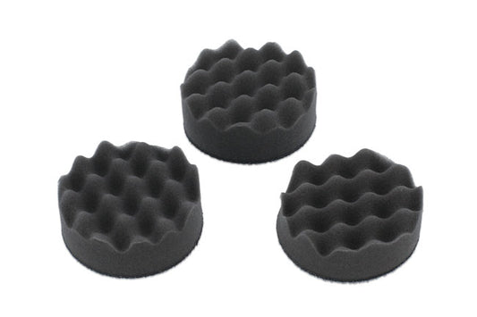 Finishing Corrugated Velcro Black Pad 3pc
