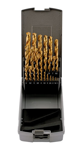 TiN Coated Drill Bit Set - 1mm - 13mm 25pc