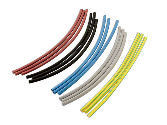 Assorted Coloured Heat Shrink Tubing 25.4mm 8pc