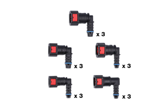 Assorted 90° Angled AdBlue® Quick Connectors 15pc