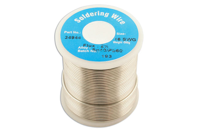 Solder Wire 16 SWG/1.6mm 0.5kg Reel 1pc