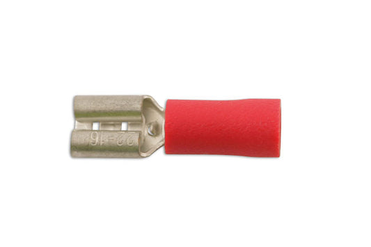 Red Female Push On Insulated Terminal 6.3mm 10pc