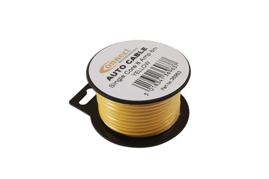 Yellow Single Core Auto Cable 14/0.30 6m