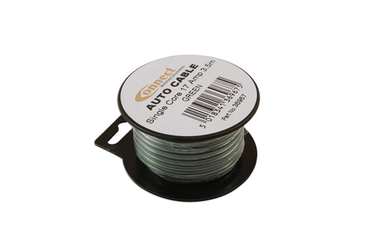 Green Single Core Auto Cable 28/0.30 3.5m