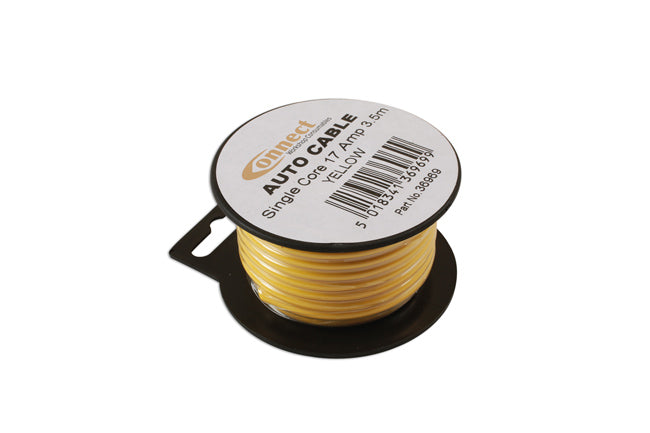 Yellow Single Core Auto Cable 28/0.30 3.5m