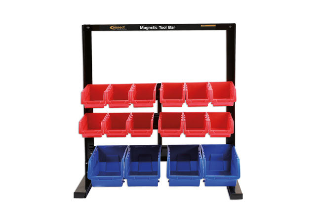 16 Storage Bin System with Magnetic Bar