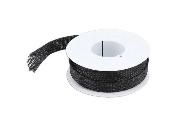 Expandable Braided Sleeving 12mm 5m coil in a clam blister