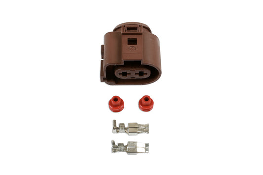 VW Electrical Female Connector 4.8mm 2 Pin Kit 25pc