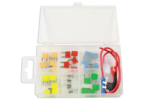 Assorted Mini Blade Fuses 33pc