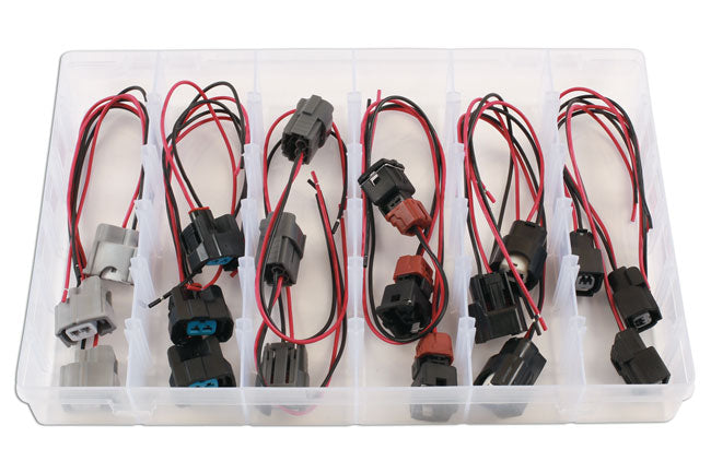 Assorted Injector Connector Kit, Japanese Vehicles 18pc