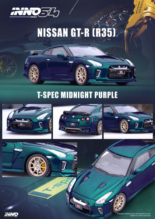 NISSAN GT-R (R35) T-SPEC MIDNIGHT PURPLE INNO64 1/64