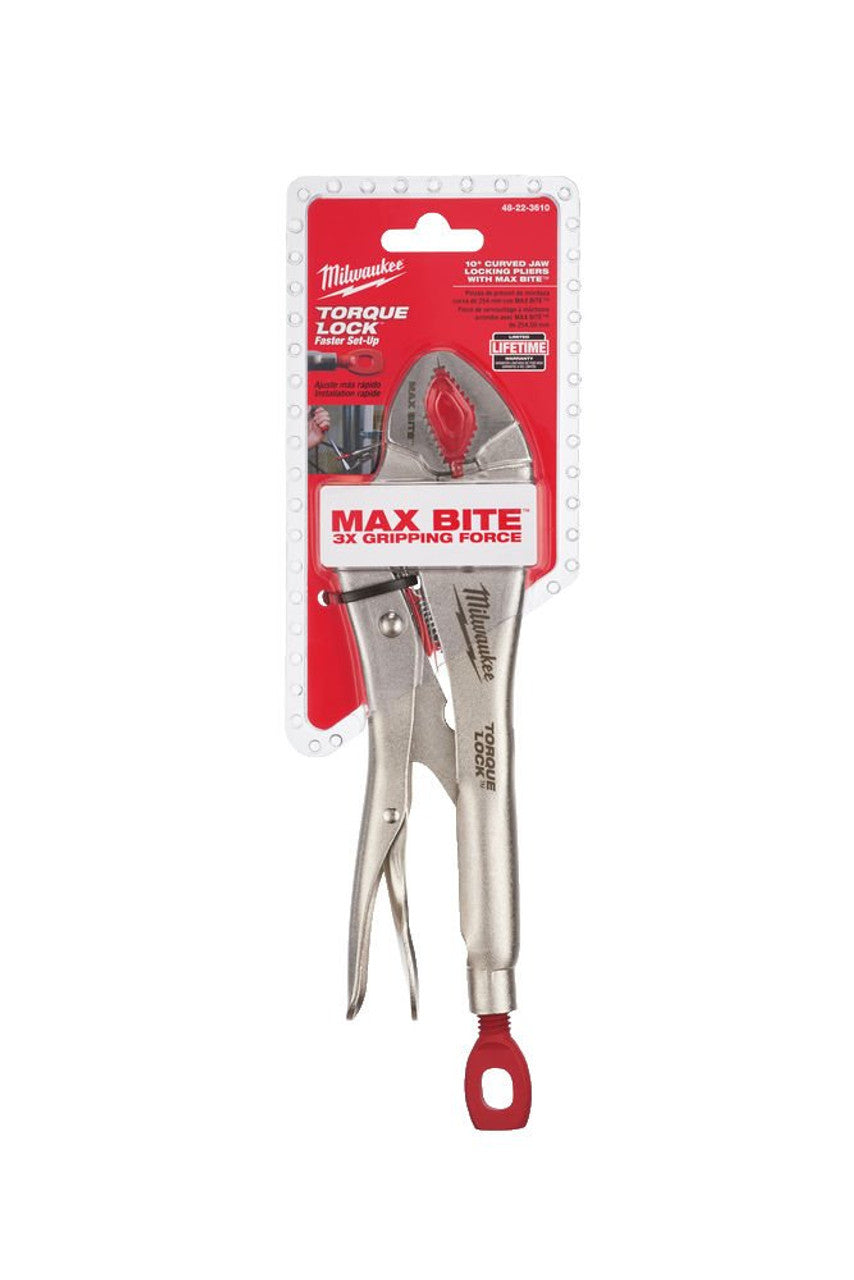 Milwaukee 250mm TORQUE LOCK Curved Locking Pliers - 1pc By Milwaukee