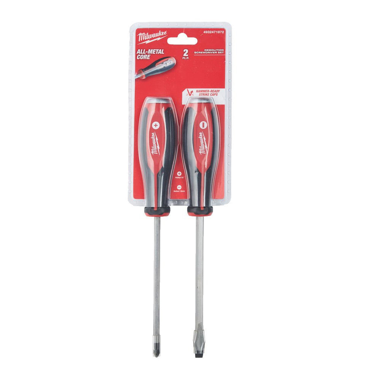Tri-lobe Demolition Screwdriver Set All Metal Core By Milwaukee