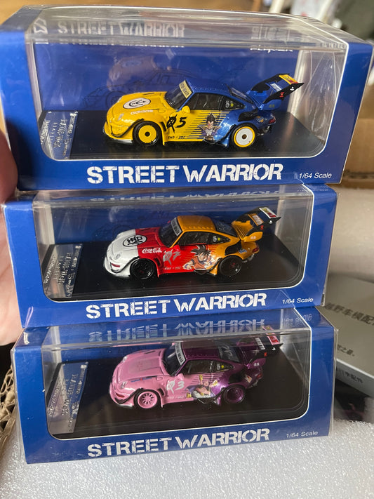 RWB Porsche RWB Dragon Ball Z Set Of 3 Cars Street Warrior 1/64