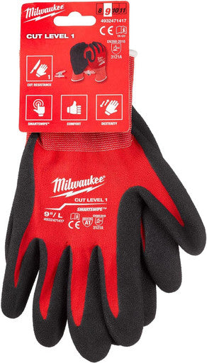 Milwaukee Cut Gloves Level 1 Dipped Resistant - Extra Large
