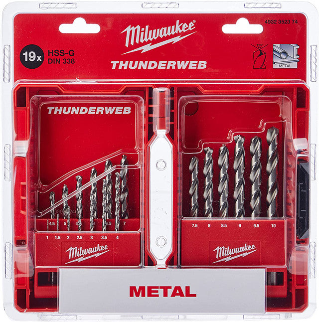 HSS-G Thunderweb Drill Bit Set By Milwaukee