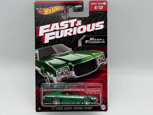 Ford Gran Torino Sport 1972 Green Hotwheels 1/64