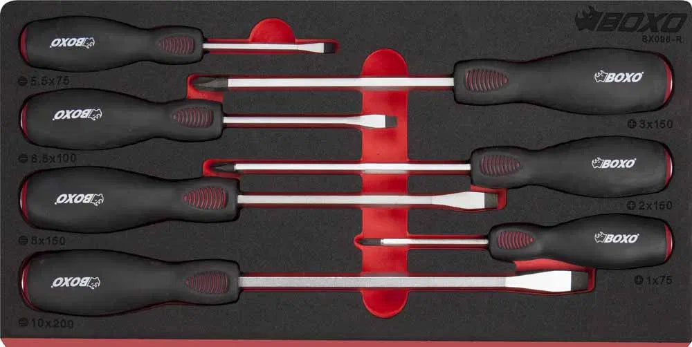 7 Pc Pound Through Set in EVA Foam Red By Boxo