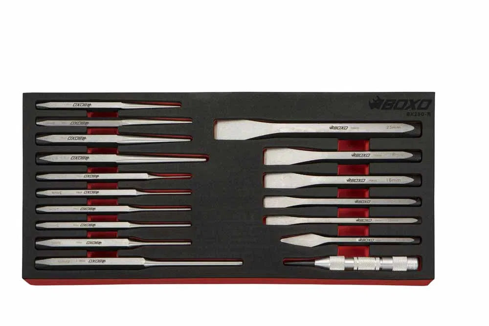 17Pc Punch & Chisel Set By Boxo