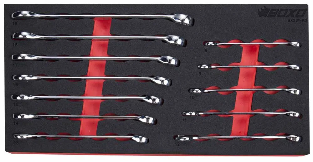 12 Pc Combination Spanner in EVA Foam By Boxo