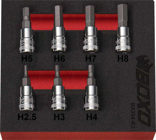 1/4" Hex Bit Socket Set In EVA Foam By Boxo