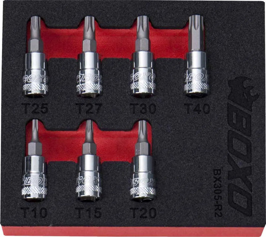 1/4" Torx Bit Socket Set In EVA Foam By Boxo