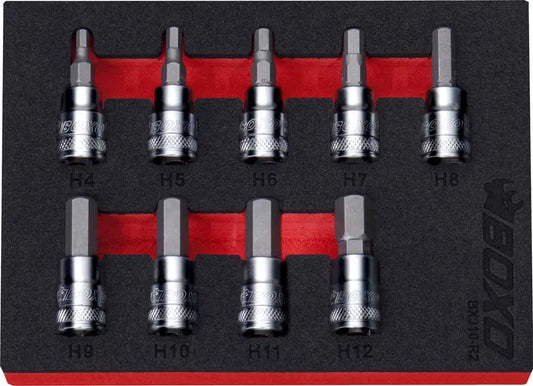3/8" Hex Bit Socket Set In EVA Foam By Boxo