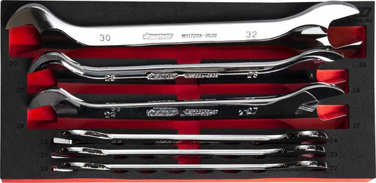 Ultra-Thin Double Open-Ended Spanner Set 20-32mm By Boxo