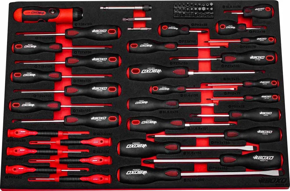 65 Piece Master ScrewDriver Set In EVA Foam By Boxo