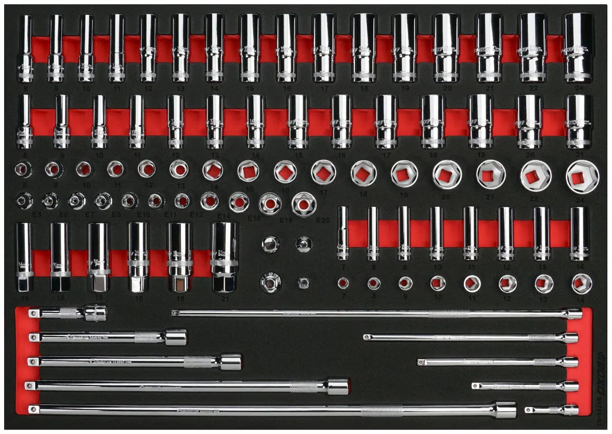 Boxo 93pc 1/4" & 3/8" Drive Socket Set By Boxo