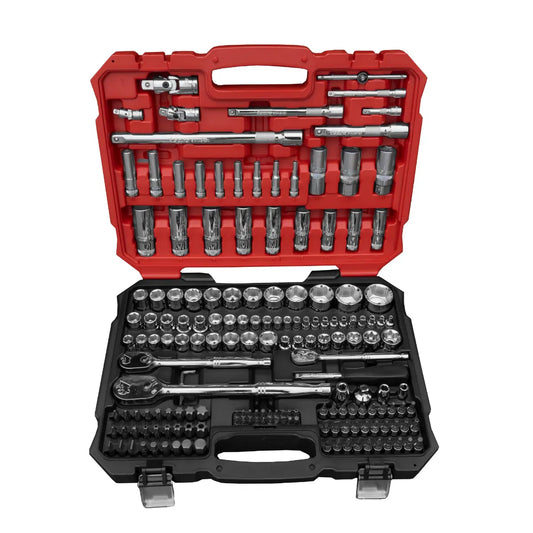 171pcs 1/4"x3/8"x1/2"Dr. 6pt Socket Set-New Boxo Ratchet By Boxo