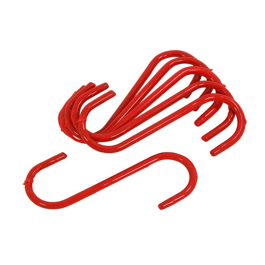 S Shaped Hooks 6 Piece Red By Neilsen