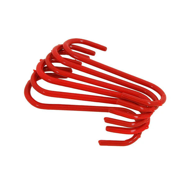S Shaped Hooks 6 Piece Red By Neilsen