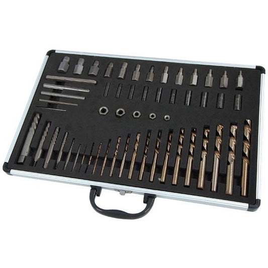 55pc Master Screw Extractor Drill And Guide Set By Neilsen