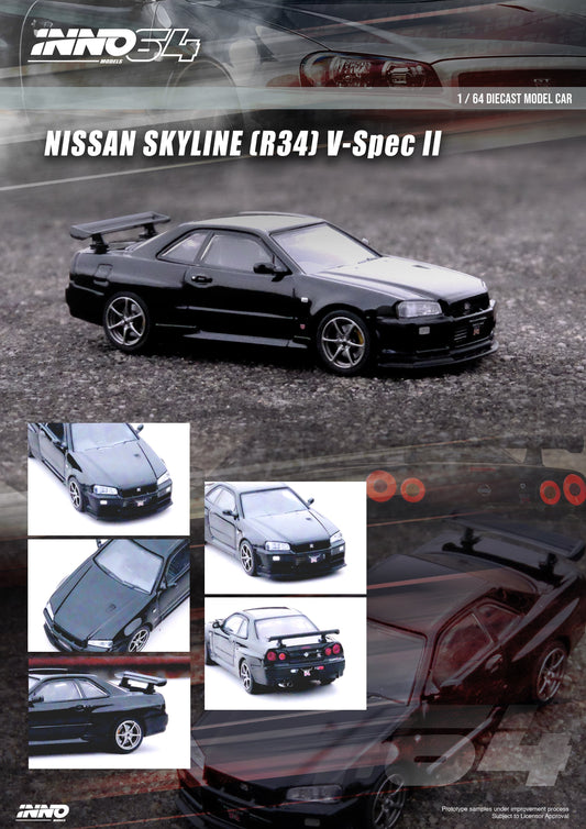 NISSAN SKYLINE GT-R (R34) V-SPEC II BLACK Inno64