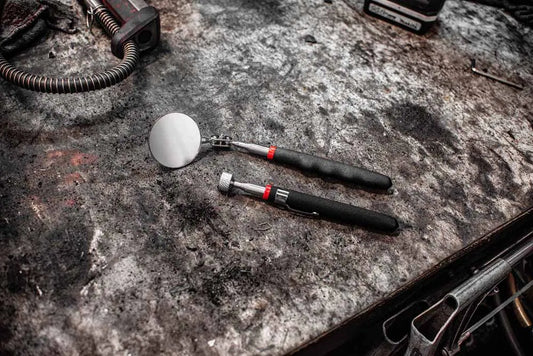 2 Pc Telescopic Magnectic Pick Up Set + MirrorBy Powerhand