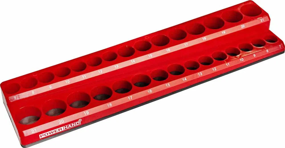 Magnetic Socket Organiser 3/8 Drive 30 Hole By Powerhand