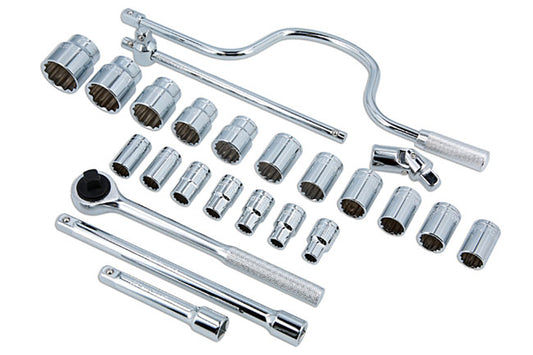 Socket Set 1/2"D 24pc