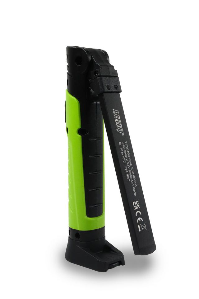 Rechargeable Foldable Slim Light Green & Black By ToolTruck
