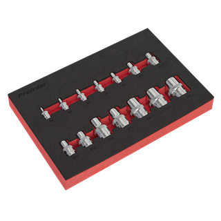 Premier TRX-Star* Socket Set 1/4", 3/8" & 1/2"Sq Drive 14pc By Sealey