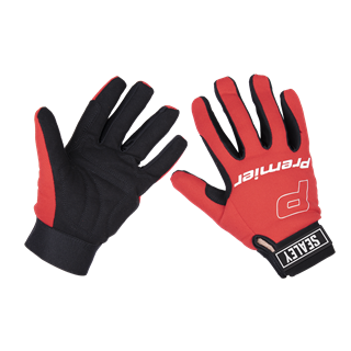 Premier Mechanic's Gloves Padded Palm - Extra-Large Pair By Sealey