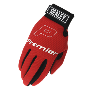 Premier Mechanic's Gloves Padded Palm - Extra-Large Pair By Sealey