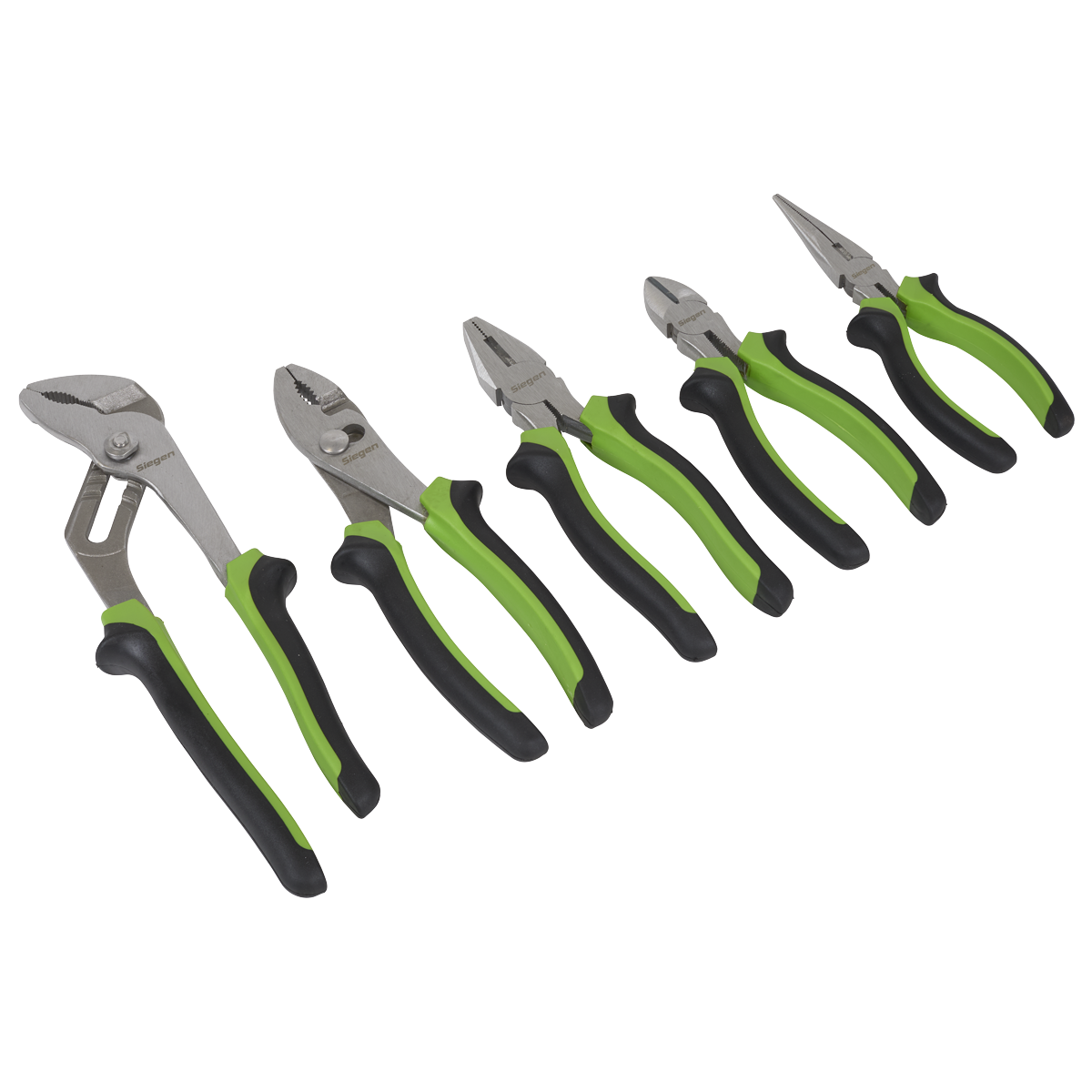 Comfort Grip Pliers Set 5pc Lifetime Guarantee By Sealey