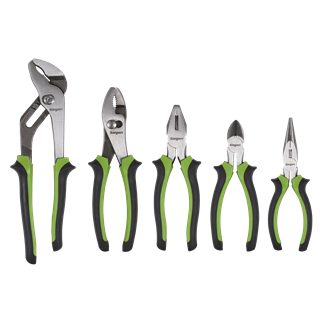 Comfort Grip Pliers Set 5pc Lifetime Guarantee By Sealey