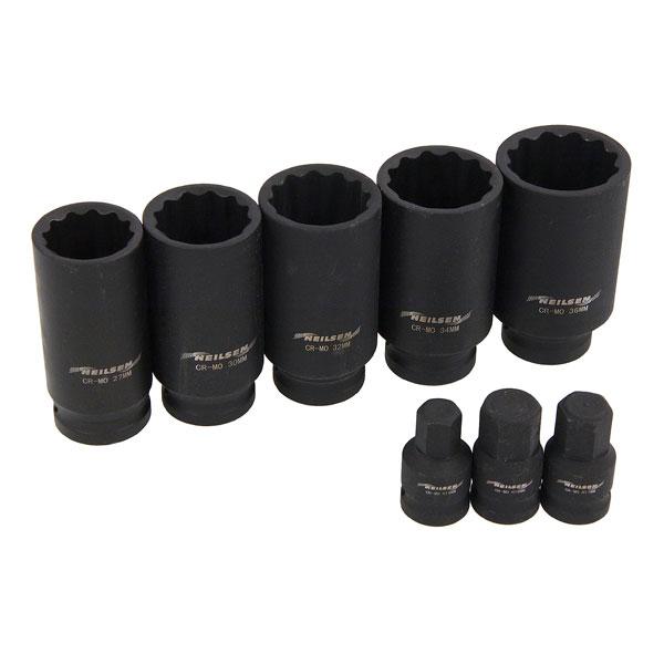 1/2 Drive Driveshaft Socket Set Sizes 14,17,19mm Allen & 27,30,32,34,36mm Socket By Neilsen